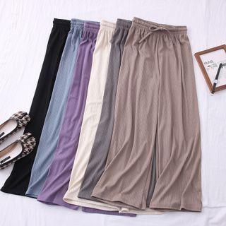 Elastic High-waist Wide-leg Pants In 6 Colors