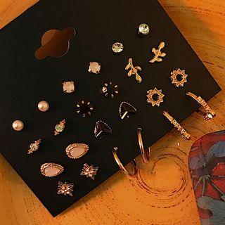 Set: Alloy Earring (assorted Designs) As Shown In Figure - 1 Pair - One Size