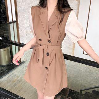 Double-breasted Panel Dress