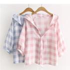 3/4-sleeve Hooded Light Jacket