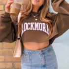 Rockmore Oversized Lettering Crop Sweatshirt