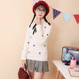 Star Embroidery Sweater