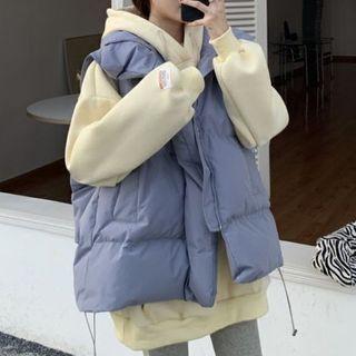 Padded Vest / Plain Hoodie