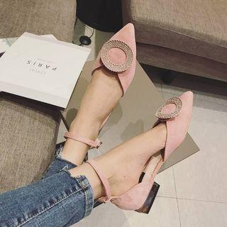Ankle Strap Pointy-toe Flats