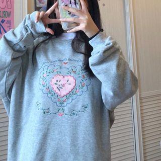 Embroidered Pullover / Straight-fit Pants