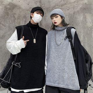 Couple Matching Cowl-neck Knit Vest