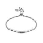 Simple Fashion Geometric Strip 316l Stainless Steel Bracelet Silver - One Size