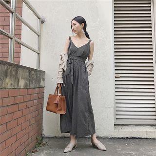 Strappy V-neck Wide Leg Jumpsuit
