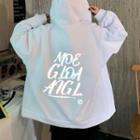 Oversize Long-sleeve Reflective Lettering Sweatshirt