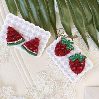 Rhinestone Fruit Earring (various Designs)