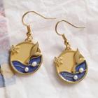 Alloy Ocean Disc Dangle Earring