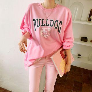 Bulldog Printed Oversized T-shirt