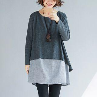 Mock Two Piece Long-sleeve Tunic