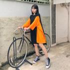 Two-tone Oversized T-shirt Dress
