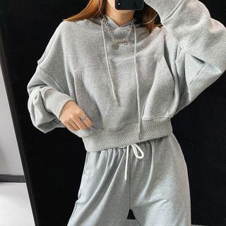 Cropped Loose-fit Hoodie In 5 Colors