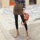 Brushed-fleece Lined A-line Miniskirt
