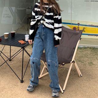 High-waist Straight Leg Wide-leg Pants
