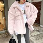 Quilted Faux-fur Shirt Jacket