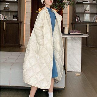 Tie-waist Long Padded Jacket