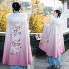 Hanfu Embroidered Cape Cape - Pink - One Size