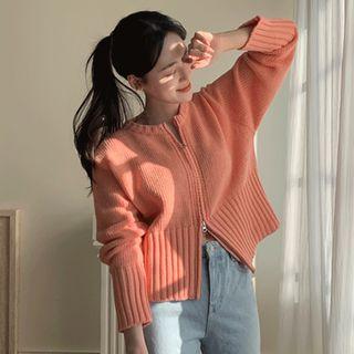 Two-way Zip Knit Cardigan