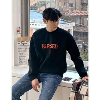 Blessed Faux-suede Sweatshirt