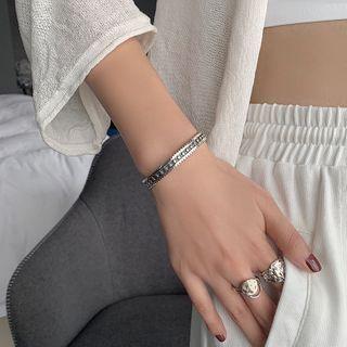 Alloy Star Open Bangle Silver - One Size