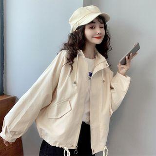 Drawstring Long-sleeve Jacket