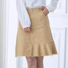 A-line Ruffle Panel Skirt