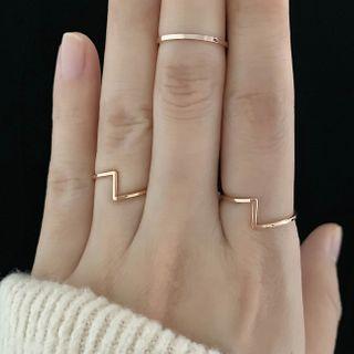 Titanium Steel Curve Ring