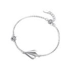 Plane Alloy Bracelet Bracelet - Plane & Stars - Silver - One Size