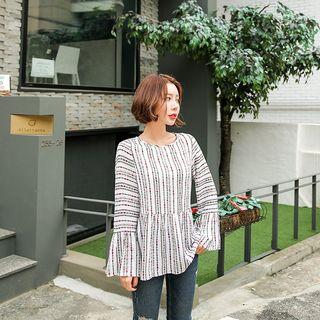Wide-cuff Patterned Top
