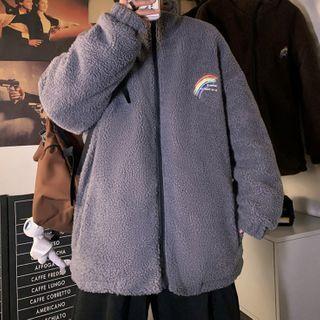 Rainbow Print Fleece Jacket