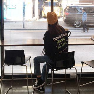 Letter-printed Boxy-fit Pullover