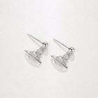 Rhinestone Planet Drop Earring Planet - One Size