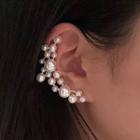 925 Sterling Silver Faux Pearl Accent Ear Cuff As Shown In Figure - One Size