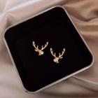 Deer Rhinestone Alloy Earring 1 Pair - Earring - Silver - Deer - Gold - One Size