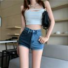 High-waist Contrast Hot Pants