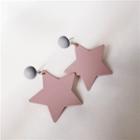 Matte Star Dangle Earring Pink - One Size