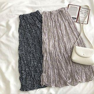 Floral High-waist Frilled High-waist Skirt