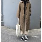 Buttoned Padded Long Coat