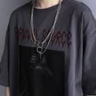 Cross Layered Chain Necklace As Shown In Figure - One Size