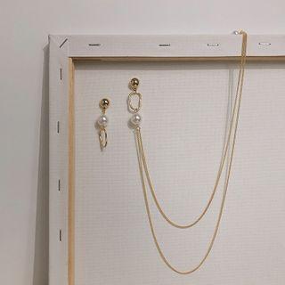 Asymmetrical Chain Earring / Clip-on Earring
