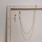 Asymmetrical Chain Earring / Clip-on Earring