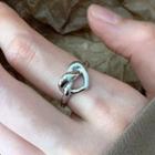 Heart Knot Stainless Steel Open Ring