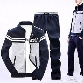 Set: Colour Block Zip Jacket + Sweatpants