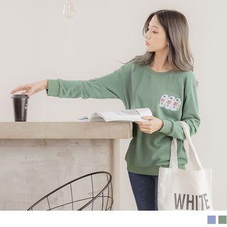Milk Print Long Sleeve Sweatshirt