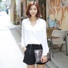 Long-sleeved Chiffon Blouse