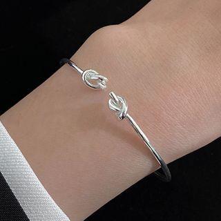 Knotted Bangle Silver - One Size