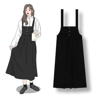 Midi Jumper Dress Black - One Size